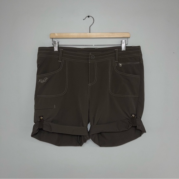 Kuhl Shorts Women’s Size 14 US Taupe Vala Roll-Up Long‎ Stretch Hiking Outdoor - Picture 4 of 10